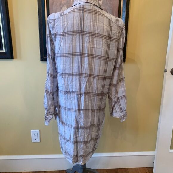 Wilfred Free Rayon Long Plaid Shirt Rayon. Sz XS - Picture 2 of 5